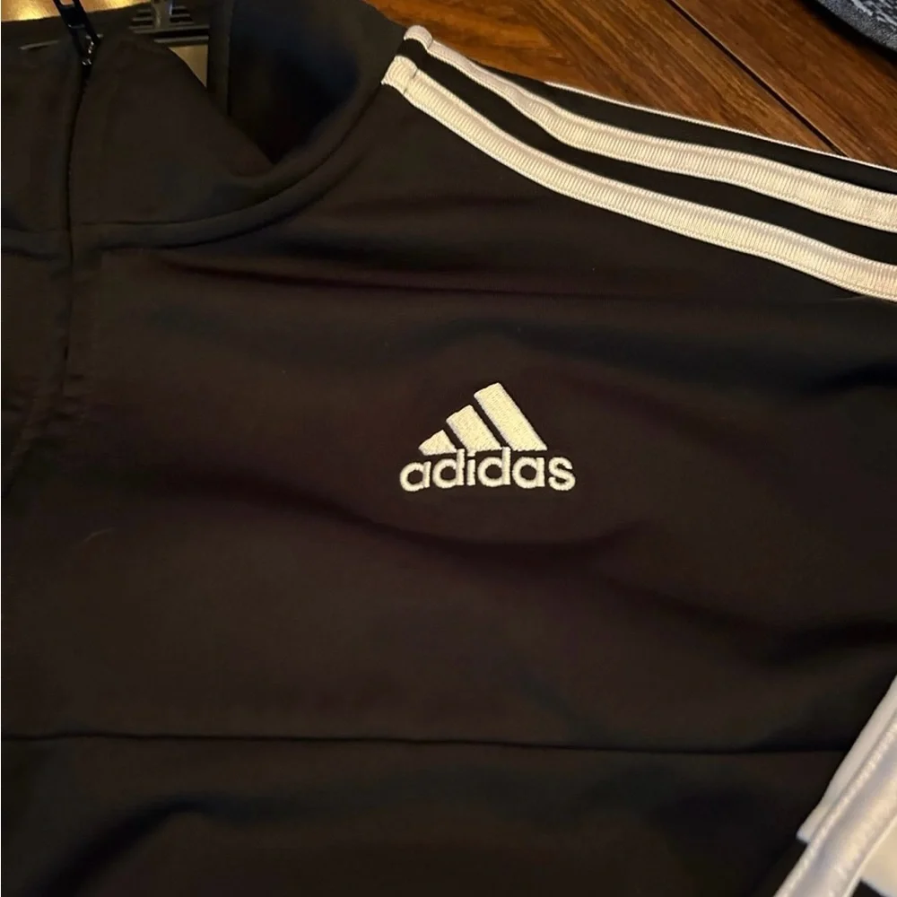 Boys Adidas Black and White Athletic  Jacket/ Pants Set - Picture 5 of 10